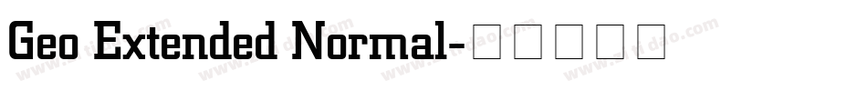 Geo Extended Normal字体转换